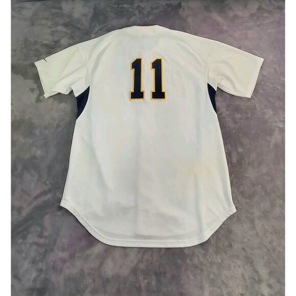 Vintage Nike Lions #11 Baseball Sz XL Embroidered Button Up Jersey White Used C1 - Picture 6 of 7